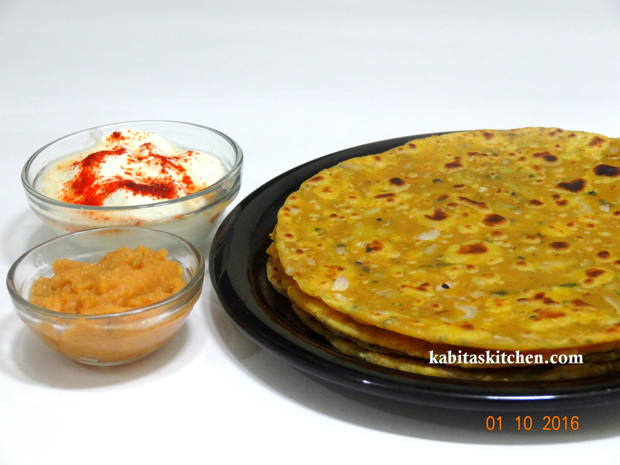 onion paratha easy recipe step by step by kabitaskitchen