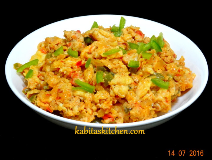 cheesy egg bhurji